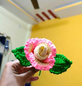 Crochet Rose Flower Handmade
