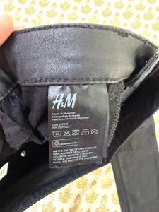 Black Skinny Fit Faux Leather Pants