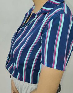 Navy Blue Cropped Top