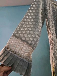 Pure Organza Pakistani Grey Suit