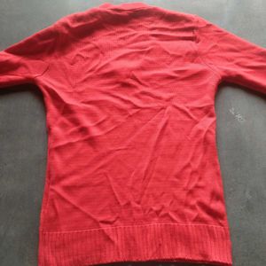 V-Neck Long Sleeve Red Sweater