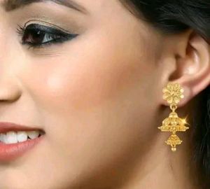 Golden Jhumka Earrings