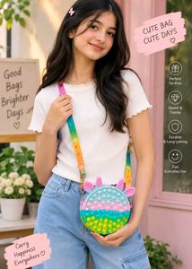 Cute Pop It Rainbow Cow Bag