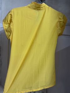 Bright Yellow V-Neck Top