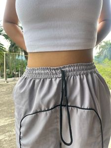 Oversized Grey Cargo Pants