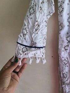 Embellished White Kurta