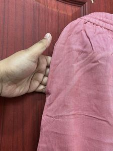 ProjectEve Pink Embroidered Palazzo Pants