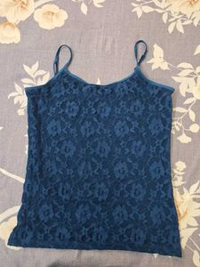 Teal Lace Camisole Top