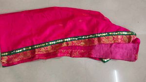 Navy &amp; Pink Embellished Lehenga Skirt