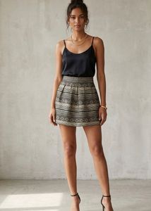 Chic Geometric Print Mini skirt