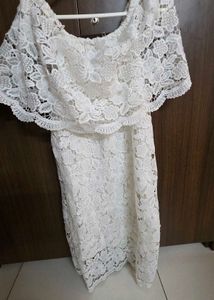 Elegant White Lace Dress