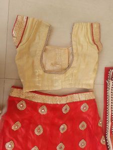 Red Embroidered Lehenga Choli Set