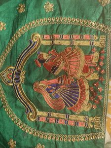Beautiful Emerald Green Embroidered Blouse