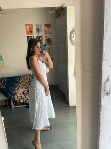 Floral Print Spaghetti Strap Midi Dress
