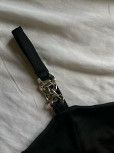 Urbanic - Black Chain Strap Crop Top