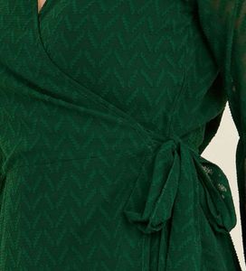 Emerald Green Wrap Dress