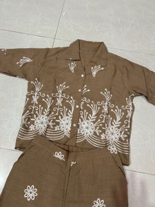 Embroidered co ord Set - Casual Chic