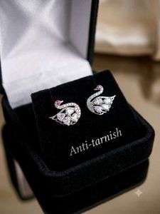 Elegant Swan Stud Earrings