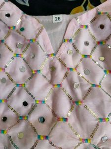 Beautiful Pink Sequined Kurta Set 3 to 4.5 years