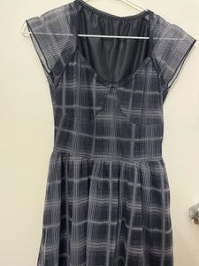 Chic Plaid Sheer Sleeve Top
