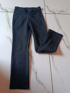 Women’s Stylish Dark Blue Wide-Leg Pants | High-Wa