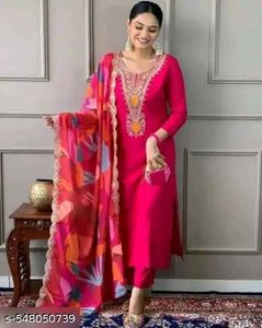 "Vibrant Pink Embroidery"