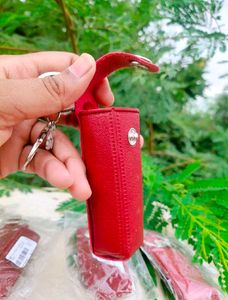 Red Cherry 🍒 Lipstick Holder Keychain ✨