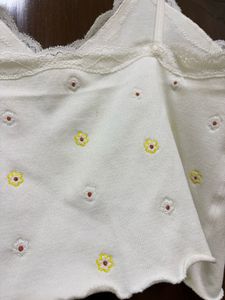 White PRIMARK brand new Floral Lace Trim Cami Top