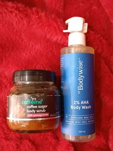 Be bodywise bodywash and m caffeine scrub