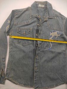 Men's Embroidered Denim Shirt