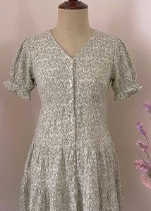 Boho Print Tiered Mini Dress