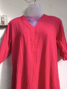 dark pink pure cotton kurta set