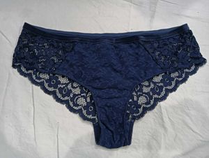 Navy 💛 big size Lace Trim Briefs