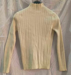 Ribbed Mock Neck Sweater