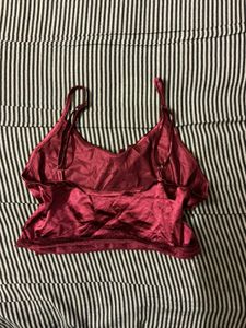 Burgundy Satin Cami Top