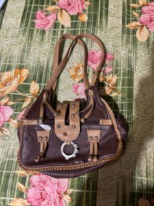 Leather Stylish Brown &amp; Tan Shoulder Bag