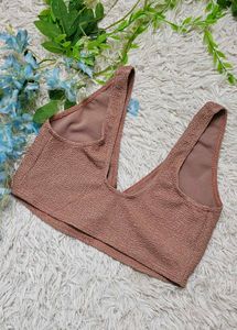 Mauve Textured Crop Top