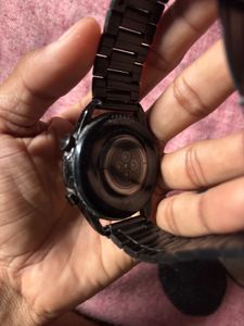Stylish Black Metal Smartwatch