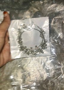 Silver Hoop Earrings with Charm Details