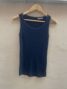 Navy Blue Sleeveless Tank Top