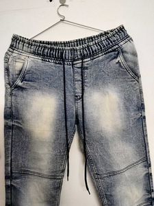 Blue Denim Joggers