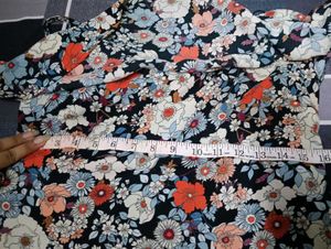 Floral Cold Shoulder Ruffle Dress