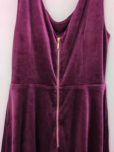 Velvet A-Line Mini Dress