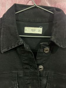 Mango Black Denim Jacket