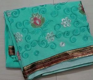 Synthetic Fancy Saree (Bright Shinee Colour)