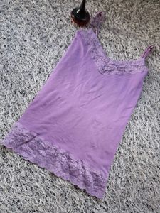 Purple Lace Trim Camisole