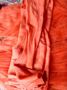 A Full Neck Embroidery Designs Net Frock 😘🥰😍