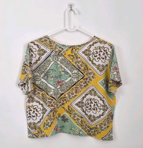 Boho Print Crop Top😍
