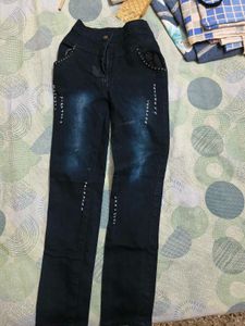 Stylish Dark Blue Jeans for 5-6 years girl