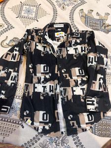 boys Stylish Graphic Print corduroy Shirt